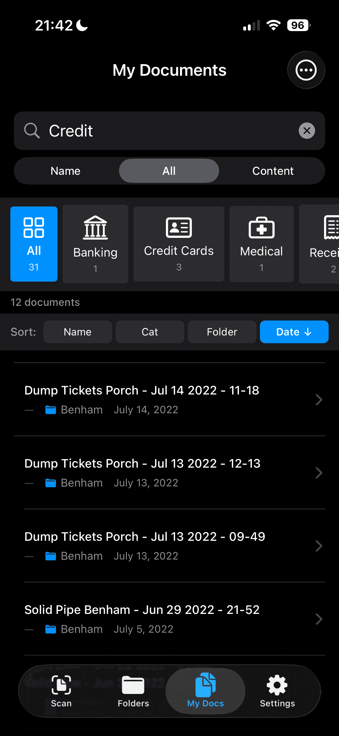 meScan signature verification metadata screenshot